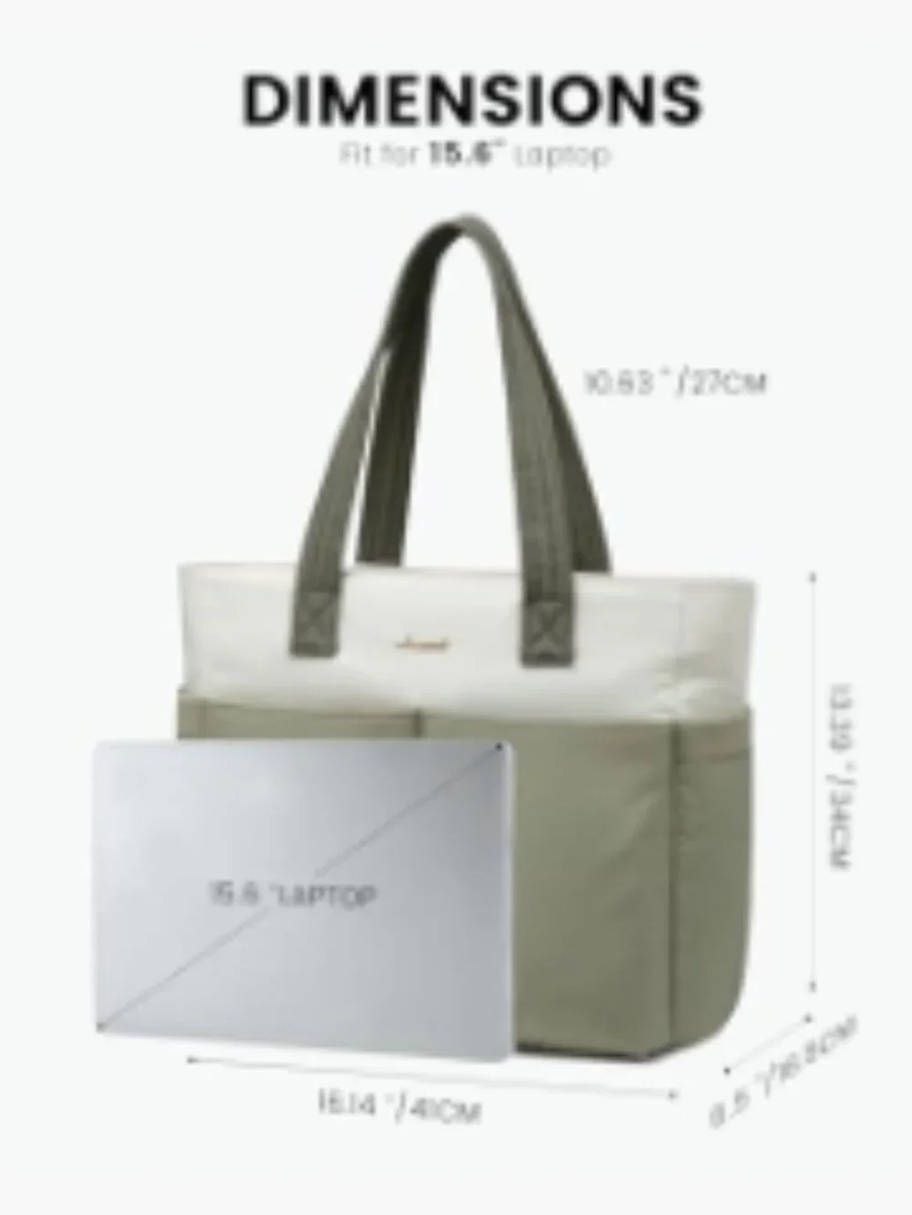 Puffer Laptop Tote Bag for Women, Ultra-Lightweight Work Bag with Laptop